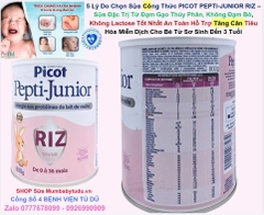 Sữa Công Thức PICOT PEPTI-JUNIOR RIZ – Sữa Đặc Trị Từ Đạm Gạo Thủy Phân, Không Đạm Bò, Không Lactose Dành Cho Trẻ Từ Sơ Sinh Đến 3 Tuổi (0–36 Tháng) 2026 – Sữa Thủy Phân Đạm Gạo Hypoallergenic Hỗ Trợ Tăng Cân Tiêu Hóa Miễn Dịch Cho Bé Dị Ứng Đạm Sữa Bò CMA Chính Hãng Pháp Giá Rẻ