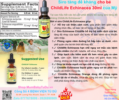 Siro Tăng Đề Kháng Và Miễn Dịch Childlife Echinacea Dạng Giọt