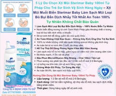 Xịt Mũi Sterimar Baby 100ml Từ Pháp Cho Trẻ Sơ Sinh Vệ Sinh Hàng Ngày 2026 – Xịt Mũi Muối Biển Sterimar Baby Làm Sạch Mũi Loại Bỏ Bụi Bẩn Dịch Nhầy Giúp Bé Thở Dễ Dàng An Toàn 100% Tự Nhiên Không Chất Bảo Quản Chính Hãng Giá Rẻ