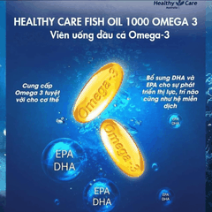 Dầu cá tự nhiên FISH OIL HEALTHY CARE Omega-3 1000mg 400 viên - Úc