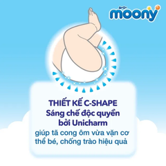 Bỉm Tã dán Moony cho bé sơ sinh size S  (dưới 5kg, 90 miếng)
