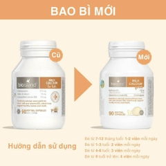 Viên nhai canxi sữa hữu cơ Bioisland For Kid bé phát triển toàn diện, cao lớn, khỏe mạnh, chống còi xương 90 viên