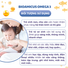 Dung dịch dầu cá tinh khiết BioAmicus Omega-3 hỗ trợ phát triển não bộ và thị giác cho bé sơ sinh hương vị cam lọ 30ml Canada