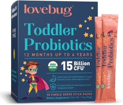 Men Vi Sinh Lovebug Kids Bột Với Chất Xơ Prebiotic Hỗ Trợ Miễn Dịch Giảm Táo Bón Cho Trẻ 1-4 Tuổi Hữu Cơ USDA 30 Gói Không Hương Vị 2026 – Lovebug Kids Probiotic Powder Prebiotic Fiber Cân Bằng Hệ Vi Sinh Đường Ruột Tăng Cường Miễn Dịch Giảm Táo Bón An Toàn Không Đường Không Chất Bảo Quản Chính Hãng Mỹ Giá Rẻ