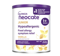 Sữa Công Thức Nutricia Neocate Junior Không Gây Dị Ứng Không Chứa Sữa Bò Công Thức Dựa Trên Axit Amin Dành Cho Trẻ Từ 1 Tuổi Trở Lên 2026 – Neocate Junior Hương Vani Lon 14.1 Oz (400g) Hỗ Trợ Tăng Cân Tiêu Hóa Miễn Dịch Cho Trẻ Mới Biết Đi Trẻ Em Thanh Thiếu Niên Dị Ứng Đạm Sữa Bò Chính Hãng Mỹ Giá Rẻ