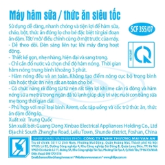 Máy Hâm Sữa Và Thức Ăn Siêu Tốc Philips Avent SCF355/09