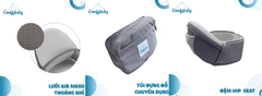 Địu em bé ngồi cao cấp siêu mềm 4 tư thế công nghệ Air Mesh thoáng khí - Comfybaby CF818 địu ngồi chữ M