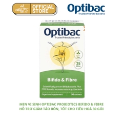 UK-Men vi sinh Optibac Probiotics Bifido & Fibre hỗ trơ giảm táo bón, tốt cho tiêu hoá 30 gói