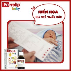 Sắt Ferrolip baby dạng siro cho bé vị đào thơm ngon lọ 30 mL