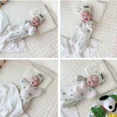 Nhộng chũn Monona vải thở vải lỗ cotton mềm thoáng mát co giãn 4 chiều cho bé sơ sinh