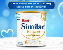 Sữa Bột Similac Neosure 370g Giải pháp dinh dưỡng tối ưu cho trẻ sinh non, nhẹ cân (0 - 12 tháng)