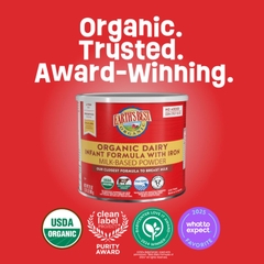 Sữa Earth’s Best Organic Infant Formula 595g Đỏ Cho Bé 0-12 Tháng - Mỹ 2026 – Sữa Hữu Cơ Không GMO Hỗ Trợ Phát Triển Não Bộ Xương Chiều Cao Miễn Dịch Chính Hãng Mỹ Giá Rẻ