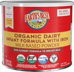 Sữa Earth’s Best Organic Infant Formula 595g Đỏ Cho Bé 0-12 Tháng - Mỹ 2026 – Sữa Hữu Cơ Không GMO Hỗ Trợ Phát Triển Não Bộ Xương Chiều Cao Miễn Dịch Chính Hãng Mỹ Giá Rẻ