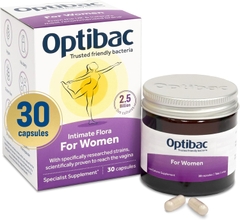 🌸 OPTIBAC PROBIOTICS DÀNH CHO PHỤ NỮ – MEN VI SINH HỖ TRỢ SỨC KHỎE VÙNG KÍN, 2,5 TỶ CFU, 30 VIÊN NANG (THUẦN CHAY) 🌸