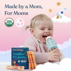 Men Vi Sinh Lovebug Kids Bột Với Chất Xơ Prebiotic Hỗ Trợ Miễn Dịch Giảm Táo Bón Cho Trẻ 1-4 Tuổi Hữu Cơ USDA 30 Gói Không Hương Vị 2026 – Lovebug Kids Probiotic Powder Prebiotic Fiber Cân Bằng Hệ Vi Sinh Đường Ruột Tăng Cường Miễn Dịch Giảm Táo Bón An Toàn Không Đường Không Chất Bảo Quản Chính Hãng Mỹ Giá Rẻ