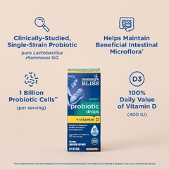 🌟 GIỌT BỔ SUNG LỢI KHUẨN MOMMY'S BLISS BABY PROBIOTIC DROPS + VITAMIN D – HỖ TRỢ SỨC KHỎE TIÊU HÓA & MIỄN DỊCH, 400IU VIT D CHO XƯƠNG CHẮC KHỎE, DÀNH CHO BÉ TỪ 0 THÁNG TUỔI! 🌟