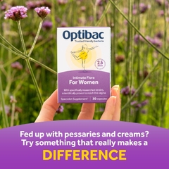 🌸 OPTIBAC PROBIOTICS DÀNH CHO PHỤ NỮ – MEN VI SINH HỖ TRỢ SỨC KHỎE VÙNG KÍN, 2,5 TỶ CFU, 30 VIÊN NANG (THUẦN CHAY) 🌸