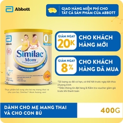 Sữa Similac Mom 400g – Hệ Dưỡng Chất IQ Plus Với DHA, Lutein, Vitamin E Tự Nhiên Cho Mẹ Bầu