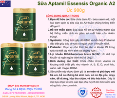 Sữa Aptamil Essensis Úc Số 3 900g – Dinh Dưỡng Hữu Cơ Đạm A2 Cho Bé Từ 1 Tuổi