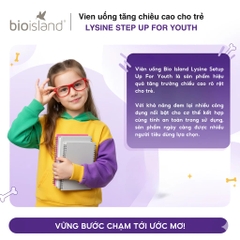 Bột Lysine BioIsland Phát Triển Chiều Cao Cho Bé Từ 6 Tháng Tuổi – Tăng Trưởng Lành Mạnh, Tăng Cân Chiều Cao Tối Ưu