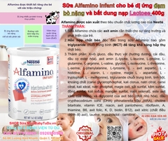 Sữa Alfamino Infant cho bé dị ứng đạm bò nặng và bất dung nạp Lactose 400g từ 0-12 tháng