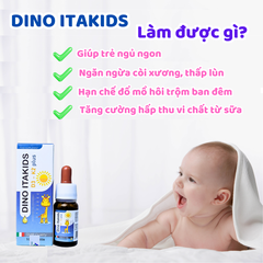 Dino Itakids D3 K2 Plus 10ml Bổ Sung Vitamin Hỗ Trợ Hấp Thu Canxi 2026 – Dino Itakids D3 K2 Plus Nhập Khẩu Ý Hỗ Trợ Phát Triển Chiều Cao Xương Răng Chắc Khỏe Cho Trẻ Sơ Sinh Từ 0 Tháng An Toàn Không Đường Không Chất Bảo Quản Chính Hãng Gia Tâm Pharma Giá Rẻ