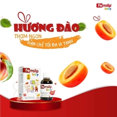 Sắt Ferrolip baby dạng siro cho bé vị đào thơm ngon lọ 30 mL