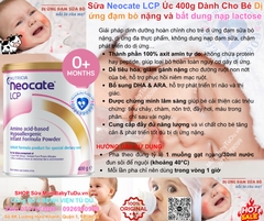 Sữa Neocate LCP - Giải Pháp Dinh Dưỡng Tối Ưu Cho Trẻ Sơ Sinh Dị Ứng Đạm Sữa Bò