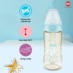 BÌNH SỮA NUK PREMIUM CHOICE CỔ RỘNG NHỰA PP/PA