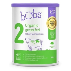 Sữa Bubs Organic Số 2 Grass Fed Follow On Formula 800g Cho Trẻ Từ 6 Đến 12 Tháng