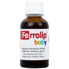 Siro Ferrolip Baby Bổ Sung Sắt Hỗ Trợ Tạo Hồng Cầu Hương Đào 30ml Dạng Nhỏ Giọt (Từ 0 Tháng) 2026 – Siro Bổ Sung Sắt Cho Bé Sơ Sinh Thiếu Máu Thiếu Sắt Tăng Cường Hấp Thu Sắt An Toàn Dễ Uống Chính Hãng Ý Giá Rẻ