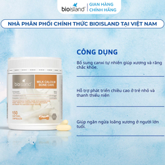 Viên Nang Canxi Sữa Hữu Cơ Bio Island Úc: Giải Pháp Xương Răng Chắc Khỏe Cho Cả Gia Đình
