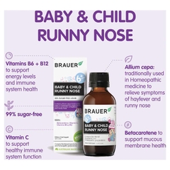 Siro mũi Brauer Runny Nose cho bé từ 6 tháng - 100ml