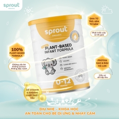 Sữa Sprout Organic Plant Based Toddler Drink 700g Cho Bé Từ 0-12 Tháng Dị Ứng Đạm Sữa Bò