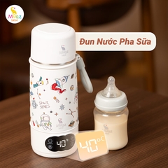 Bình Đun Nước Cầm Tay Moaz BéBé MB-058 Universe 500ml – Bình Đun Nước Di Động Pha Sữa Cho Bé Sơ Sinh Khi Đi Du Lịch, Về Quê, Pin Sạc USB, Màn Hình LED