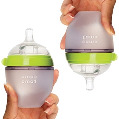 Bình sữa silicone Comotomo 150ml màu xanh cho bé từ 0M+