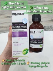 Siro mũi Brauer Runny Nose cho bé từ 6 tháng - 100ml