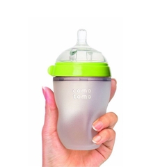 Bình sữa silicone Comotomo 150ml màu xanh cho bé từ 0M+