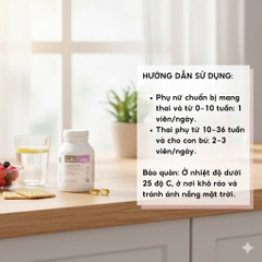 Bio Island DHA Cho Bà Bầu & Calcium Hữu Cơ 60 Viên – Bổ Sung DHA 210mg + Canxi Sữa Bò Hữu Cơ Hỗ Trợ Trí Não, Xương Thai Nhi Phát Triển Toàn Diện