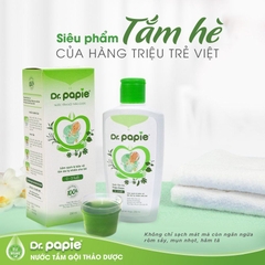 Nước tắm gội thảo dược Dr Papie – Làm sạch dịu nhẹ, bảo vệ làn da bé