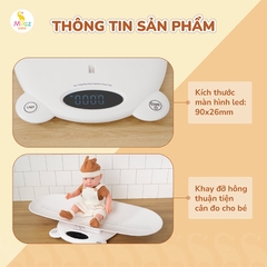 Cân Điện Tử Moaz BéBé MB-084 – Cân Đo Trọng Lượng Chiều Cao Cho Bé Sơ Sinh Chính Xác 120kg, Chế Độ Thông Minh Theo Dõi Phát Triển, Dùng Cho Người Lớn