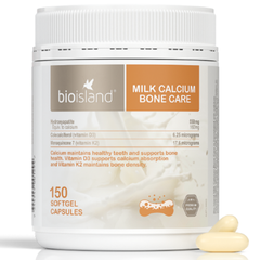 Canxi Sữa Hữu Cơ BioIsland Milk Calcium Bone Care Hỗ Trợ Xương Khớp (Hộp 150 viên)