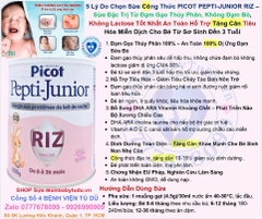 Sữa Công Thức PICOT PEPTI-JUNIOR RIZ – Sữa Đặc Trị Từ Đạm Gạo Thủy Phân, Không Đạm Bò, Không Lactose Dành Cho Trẻ Từ Sơ Sinh Đến 3 Tuổi (0–36 Tháng) 2026 – Sữa Thủy Phân Đạm Gạo Hypoallergenic Hỗ Trợ Tăng Cân Tiêu Hóa Miễn Dịch Cho Bé Dị Ứng Đạm Sữa Bò CMA Chính Hãng Pháp Giá Rẻ