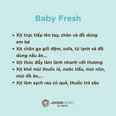 Xịt Khử Mùi Đa Năng Baby Fresh Cỡ Nhỏ 60ml Chai 2025 – Xịt Khử Mùi Phòng Quần Áo Đồ Chơi Bé Sơ Sinh An Toàn Hương Tươi Mát Không Hóa Chất Độc Hại Chính Hãng Giá Rẻ