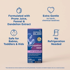 Siro Giảm Táo Bón Mommy's Bliss Constipation Ease 120ml 2026 – Siro Mommy's Bliss Giảm Táo Bón An Toàn Tự Nhiên Cho Bé Sơ Sinh Trẻ Nhỏ Hỗ Trợ Tiêu Hóa Làm Mềm Phân Giảm Khó Chịu Không Chất Bảo Quản Chính Hãng Mỹ Giá Rẻ