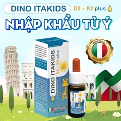 Dino Itakids D3 K2 Plus 10ml Bổ Sung Vitamin Hỗ Trợ Hấp Thu Canxi 2026 – Dino Itakids D3 K2 Plus Nhập Khẩu Ý Hỗ Trợ Phát Triển Chiều Cao Xương Răng Chắc Khỏe Cho Trẻ Sơ Sinh Từ 0 Tháng An Toàn Không Đường Không Chất Bảo Quản Chính Hãng Gia Tâm Pharma Giá Rẻ