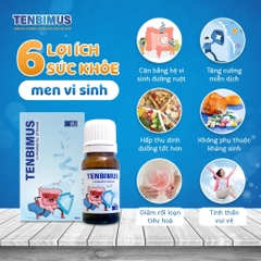 Men Vi Sinh 10 Chủng Tenbimus Bổ Sung Lợi Khuẩn Hỗ Trợ Hạn Chế Rối Loạn Tiêu Hóa Tăng Cường Sức Khỏe 2026 – Men Vi Sinh Tenbimus 10ml Nhập Khẩu Châu Âu Hỗ Trợ Cân Bằng Hệ Vi Sinh Đường Ruột Giảm Tiêu Chảy Táo Bón Nôn Trớ Khóc Dạ Đề Cho Trẻ Sơ Sinh Từ 0 Tháng An Toàn Không Đường Không Chất Bảo Quản Chính Hãng Giá Rẻ