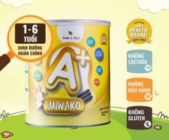 Sữa Hạt Thực Vật Hữu Cơ Miwako A+ Vị Vani 700g, 400g Cho Trẻ Từ 1-6 Tuổi Dị Ứng Đạm Sữa Bò