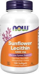 Viên Uống Sunflower Lecithin Now 1200mg - Giảm Tắc Tia Sữa An Toàn, Chính Hãng Cho Mẹ Sau Sinh