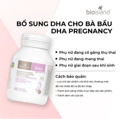 Bio Island DHA Cho Bà Bầu & Calcium Hữu Cơ 60 Viên – Bổ Sung DHA 210mg + Canxi Sữa Bò Hữu Cơ Hỗ Trợ Trí Não, Xương Thai Nhi Phát Triển Toàn Diện